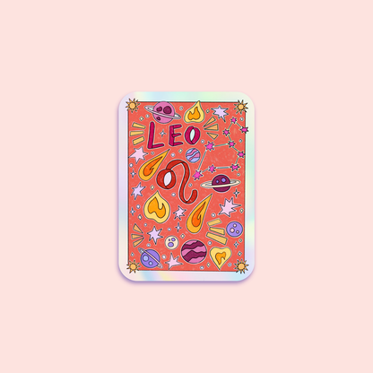 Leo Holographic Horoscope Sticker