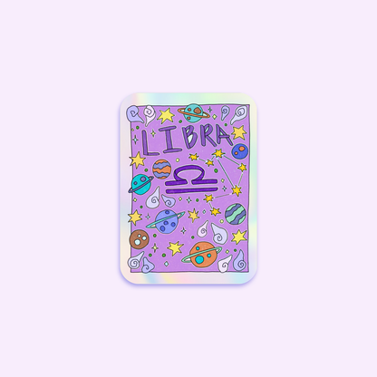Libra Holographic Horoscope Sticker
