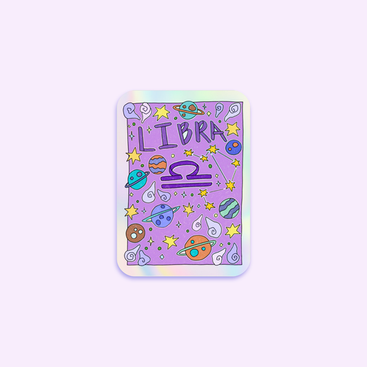 Libra Holographic Horoscope Sticker