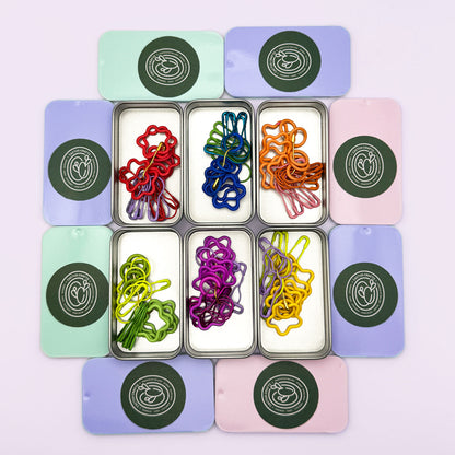 Yellow Mix Stitch Markers