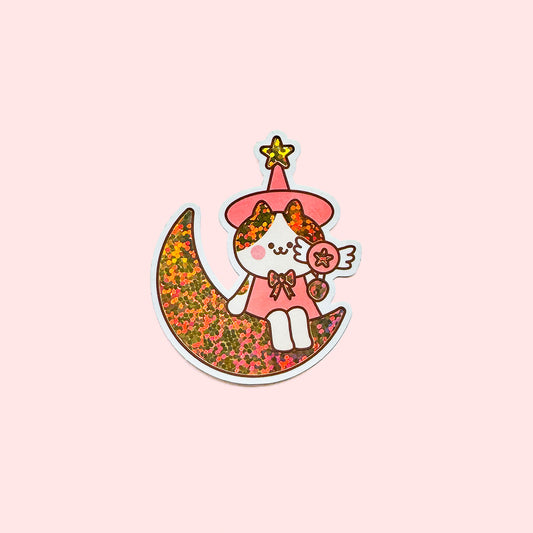 Cat on the moon Sticker