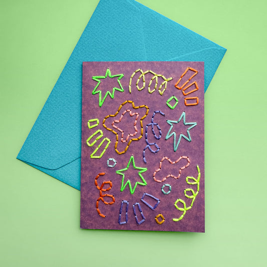 Festive embroidery card