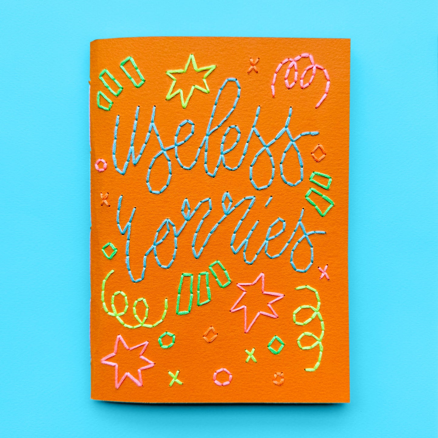 Useless Worries embroidery notebook