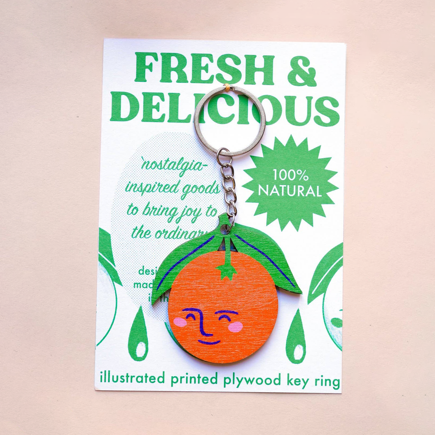 Cheeky Orange Keyring