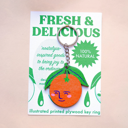 Cheeky Orange Keyring