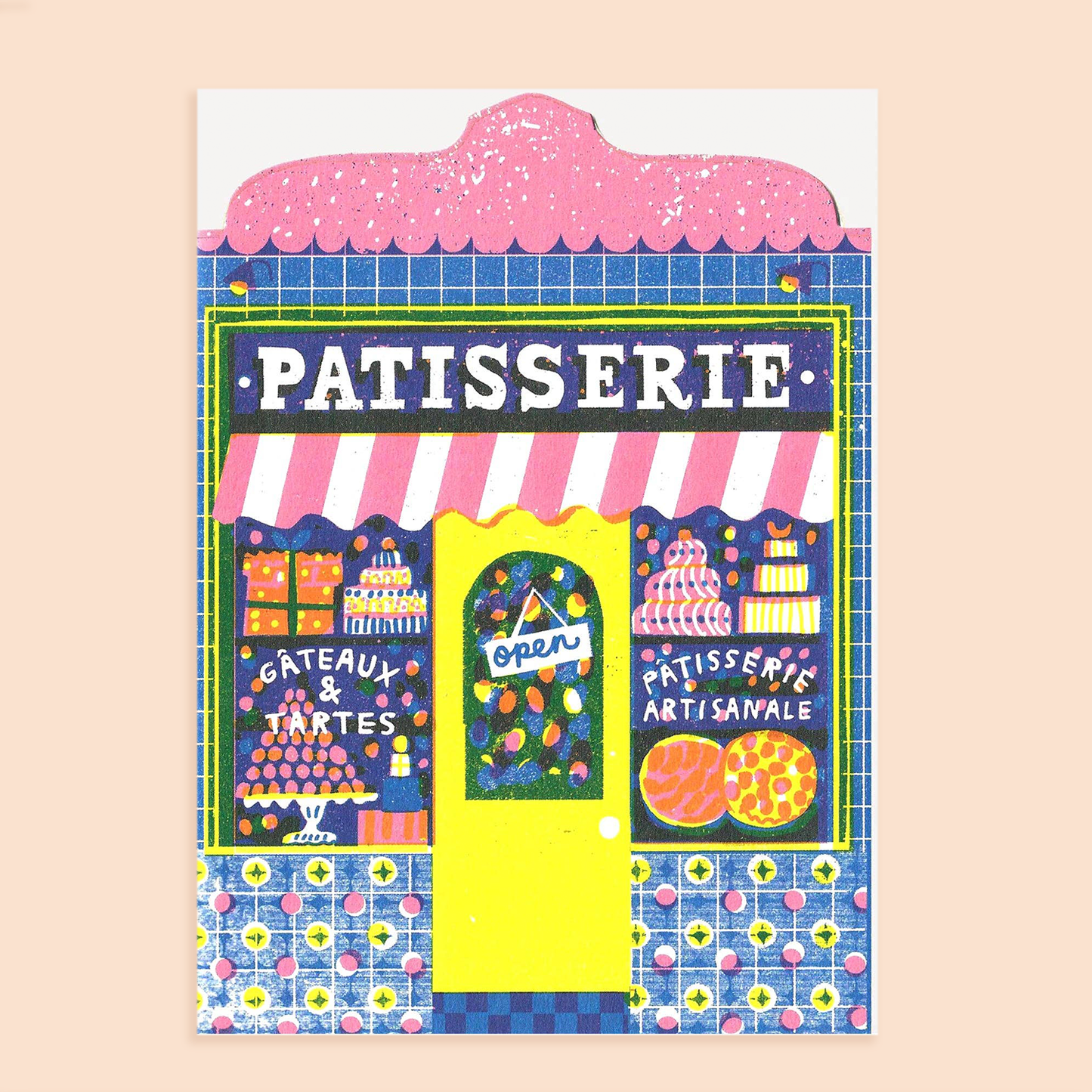 Patisserie Shop Die Cut Card