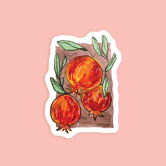 Pomegranate Vinyl Sticker