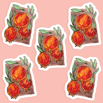 Pomegranate Vinyl Sticker