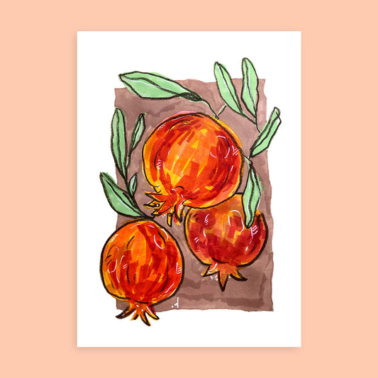 Pomegranate postcard