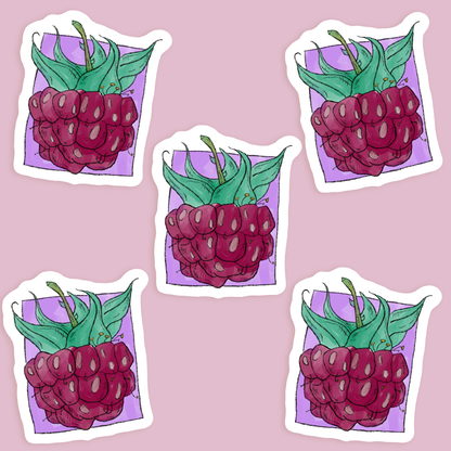 Raspberry Vinyl Sticker