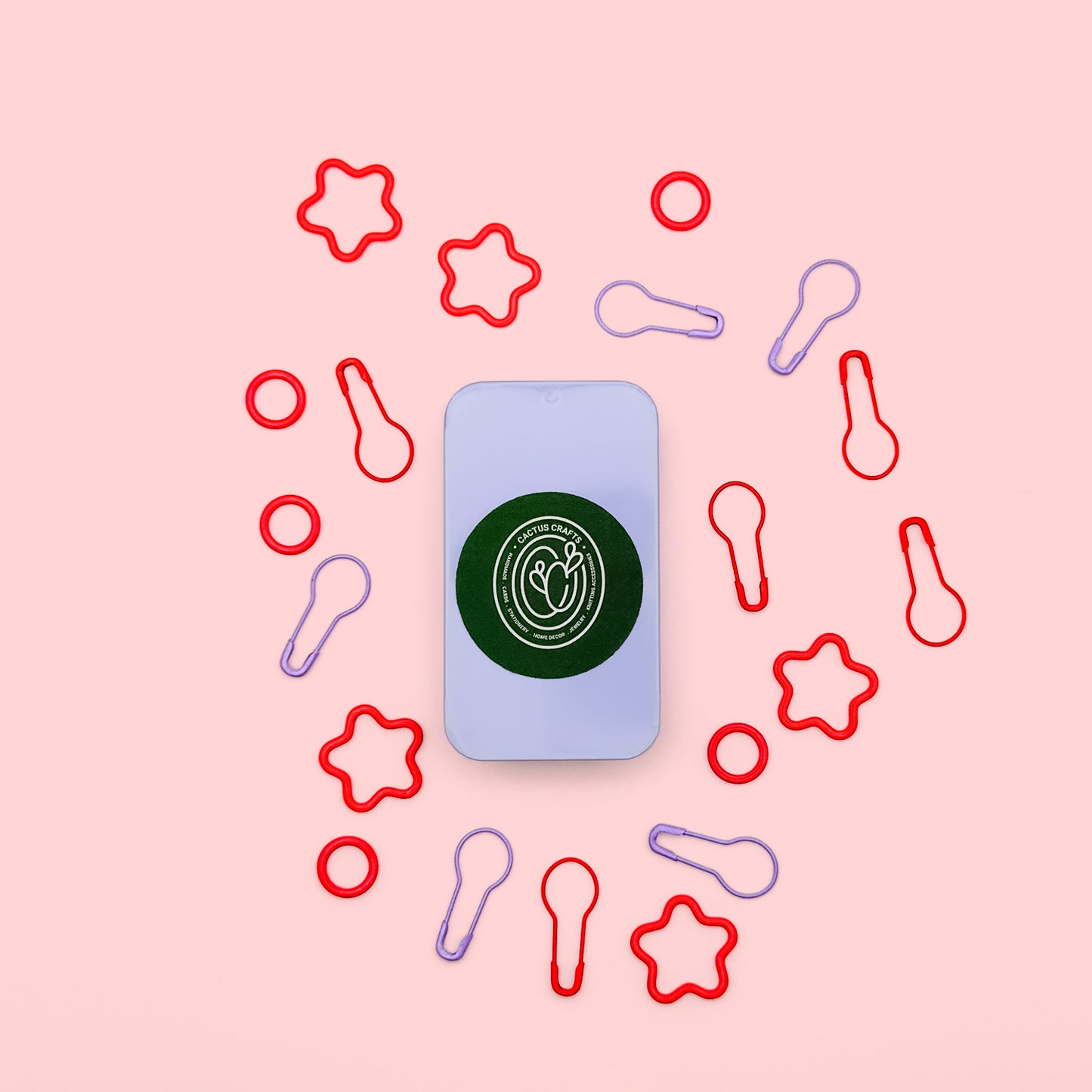 Red Mix Stitch Markers