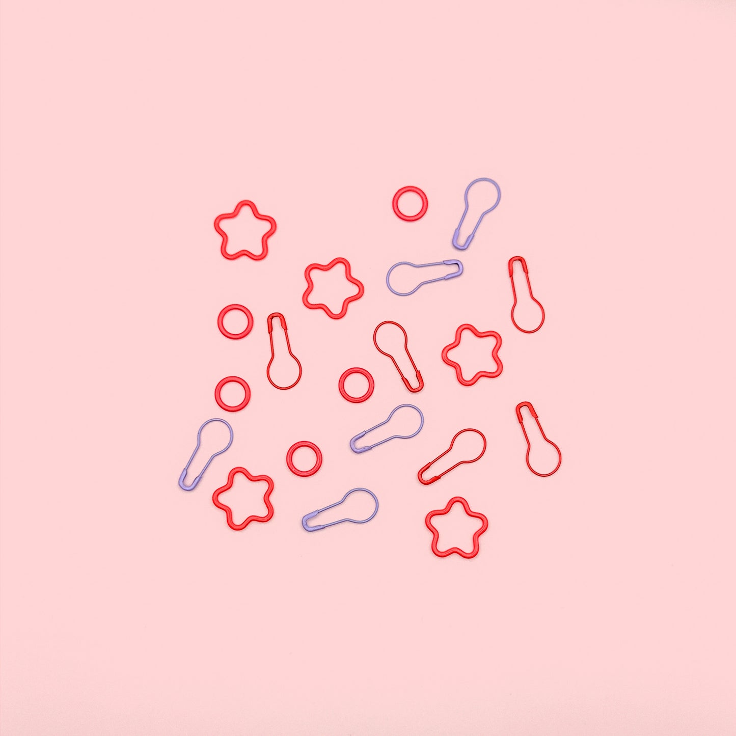 Red Mix Stitch Markers