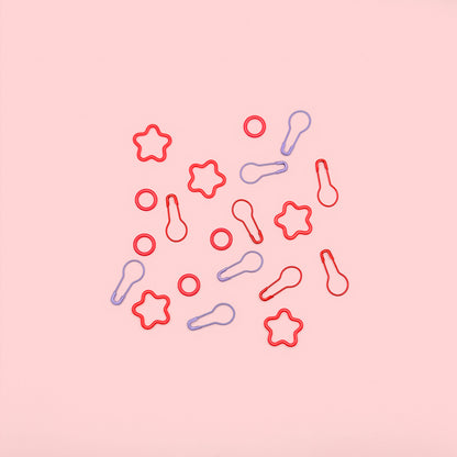 Red Mix Stitch Markers