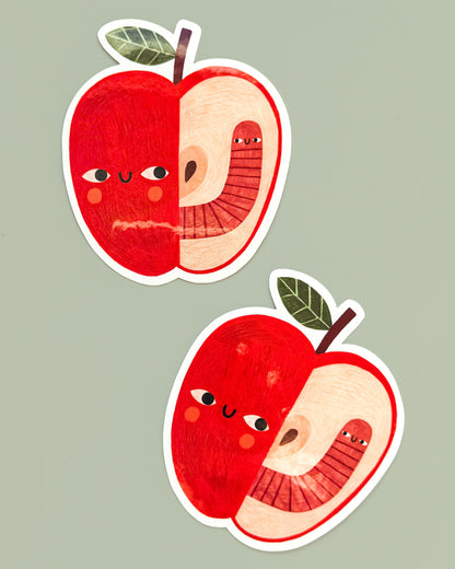 APPLE & WORM sticker