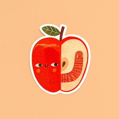 APPLE & WORM sticker