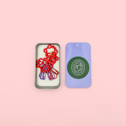 Red Mix Stitch Markers