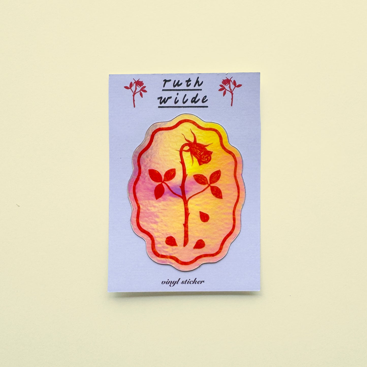 Rose holographic Vinyl sticker