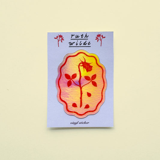 Rose holographic Vinyl sticker