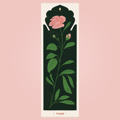 June Birth Flower - Rose Bookmark