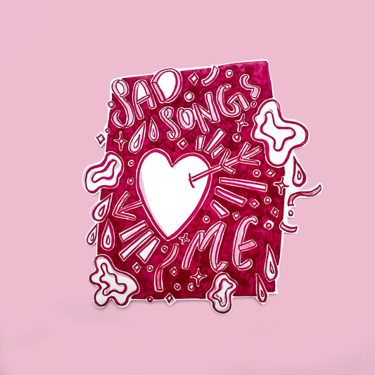 Sad songs love sticker