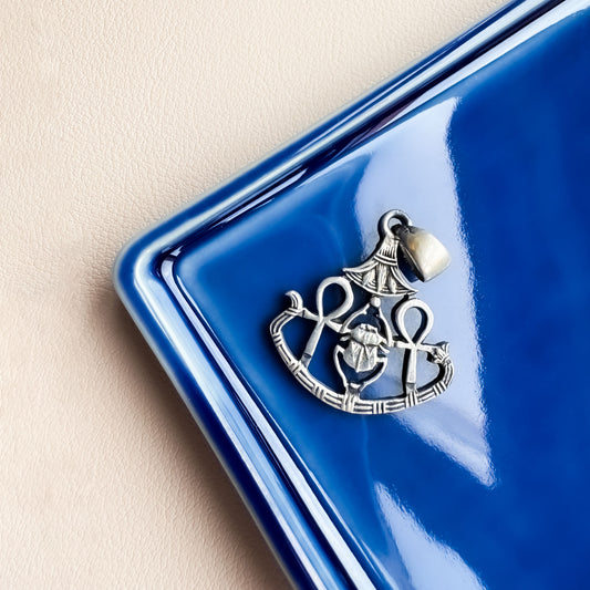 Scarab and keys of life pendant