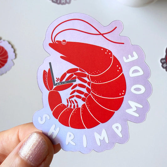 Shrimp Mode Vinyl Sticker