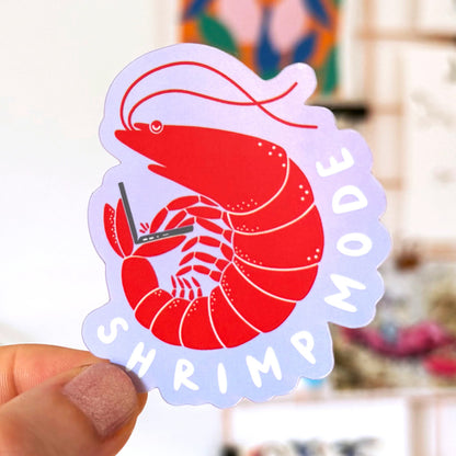 Shrimp Mode Vinyl Sticker
