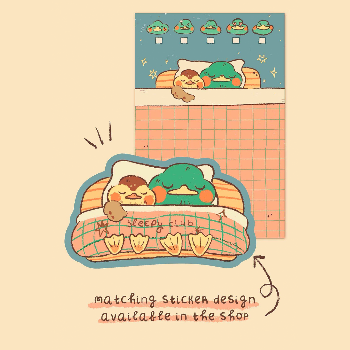 Sleepy Duck Memo Pad