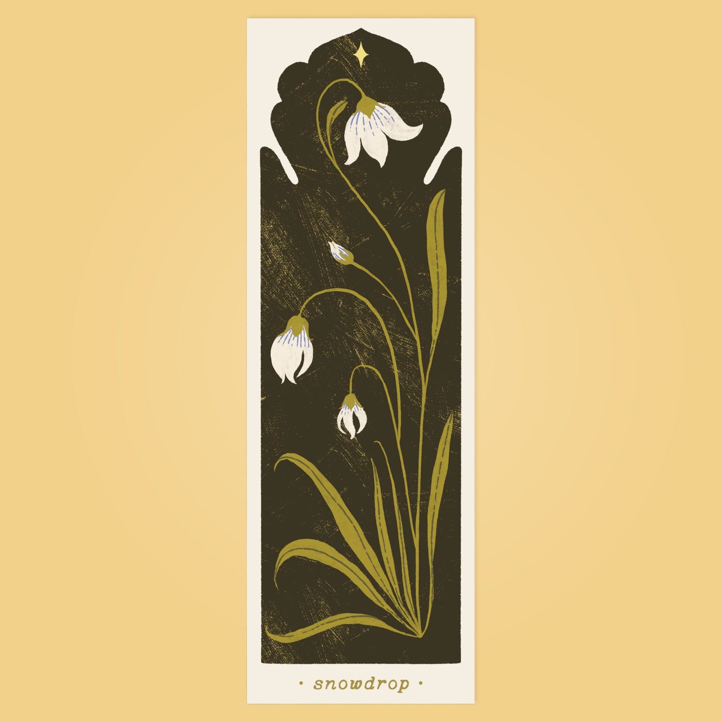 January Birth Flower -  Snowdrop Bookmark