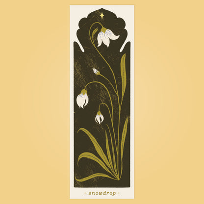 January Birth Flower -  Snowdrop Bookmark