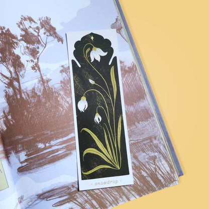 January Birth Flower -  Snowdrop Bookmark