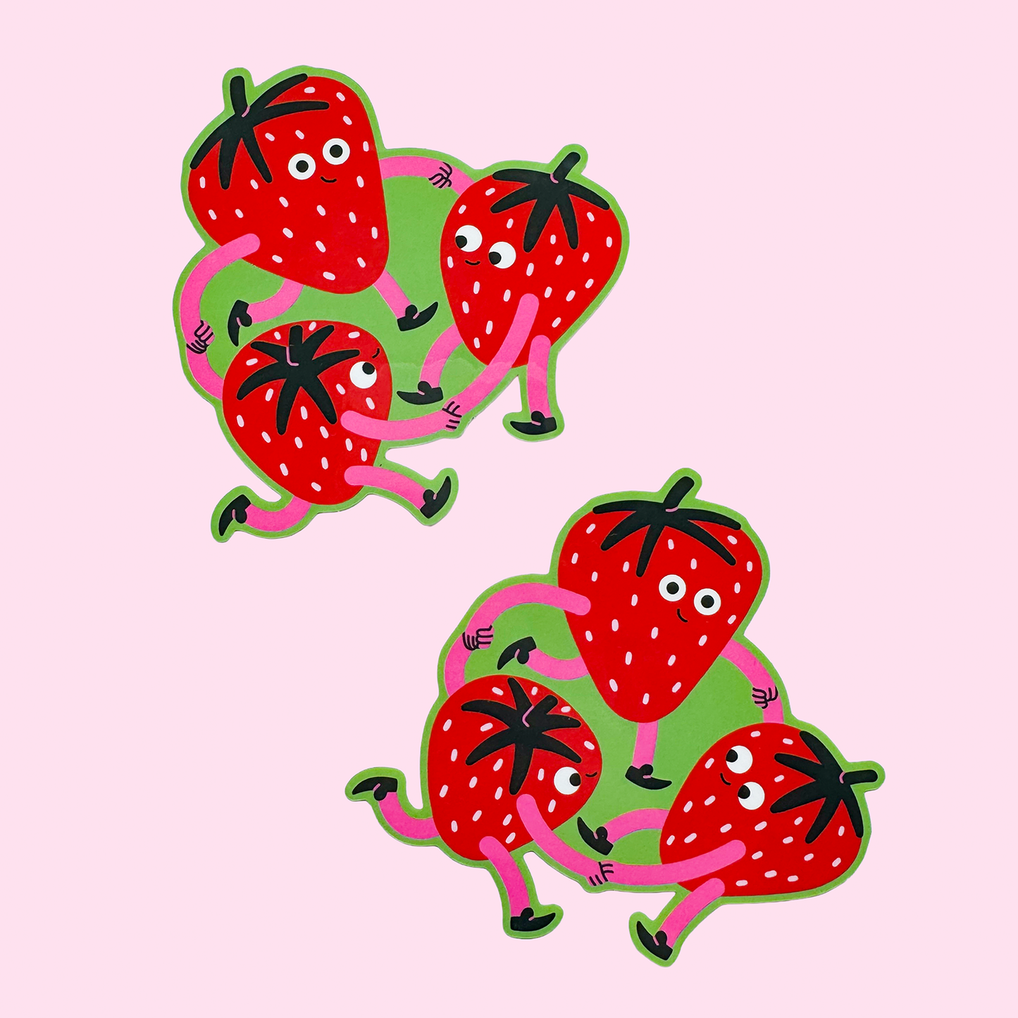 Strawberry Dance Vinyl Sticker