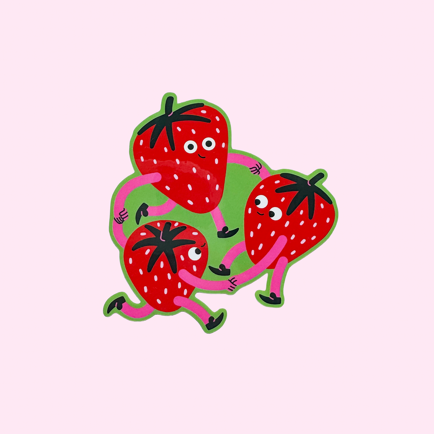 Strawberry Dance Vinyl Sticker