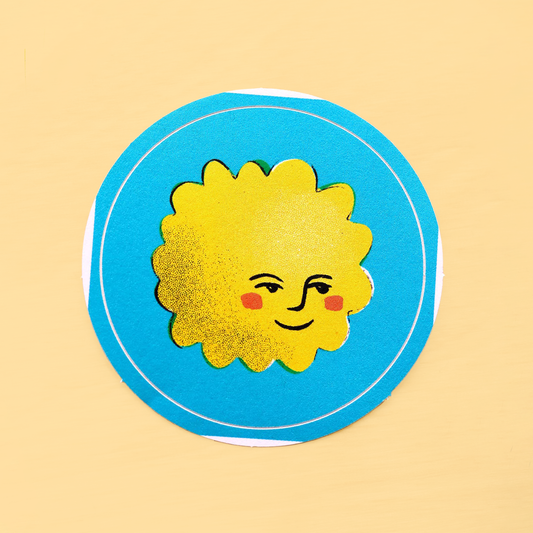 Sunshine Illustrated Round Sticker