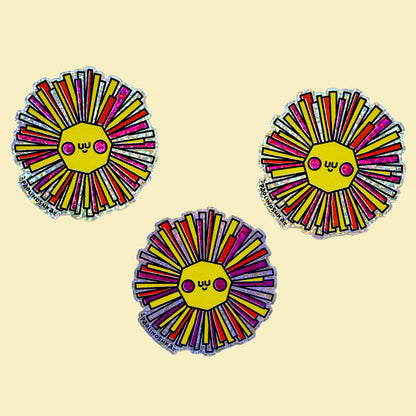 Sun Glitter Vinyl Stickers