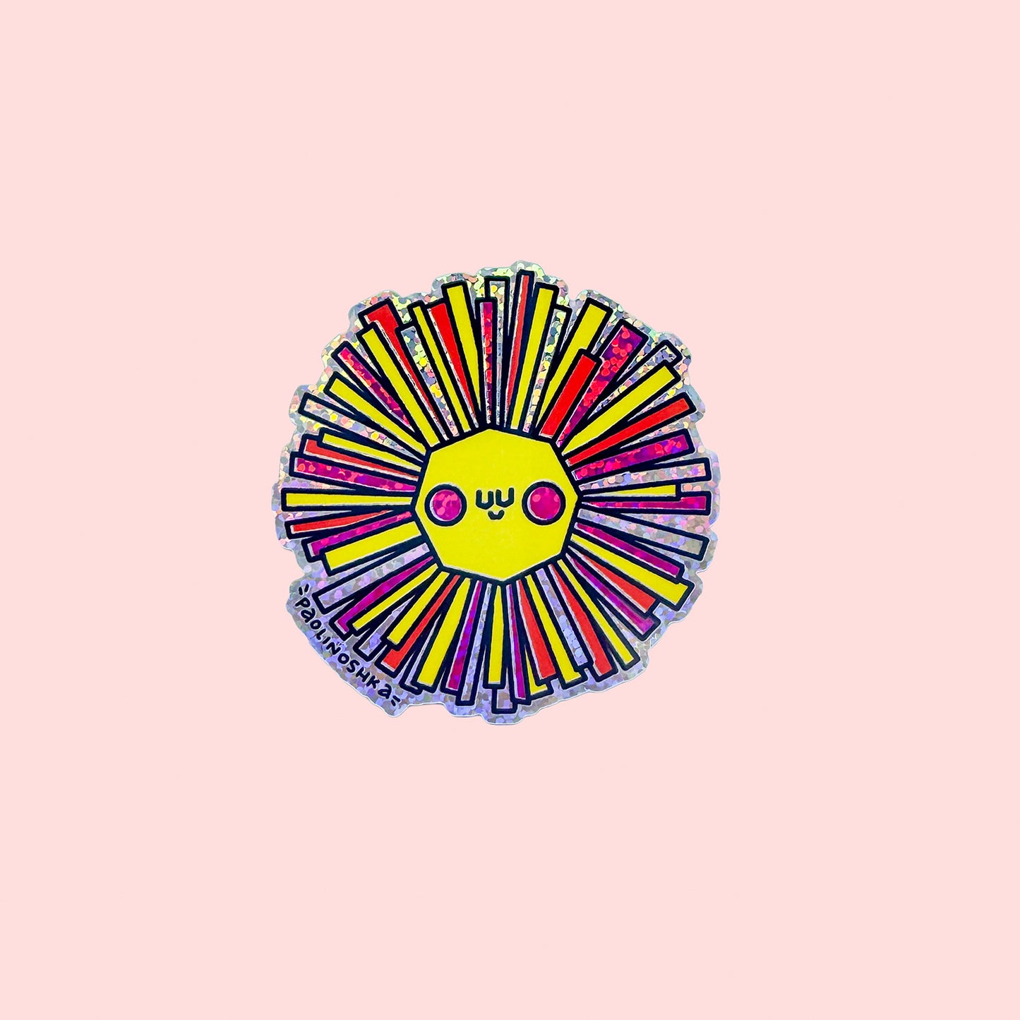Sun Glitter Vinyl Stickers