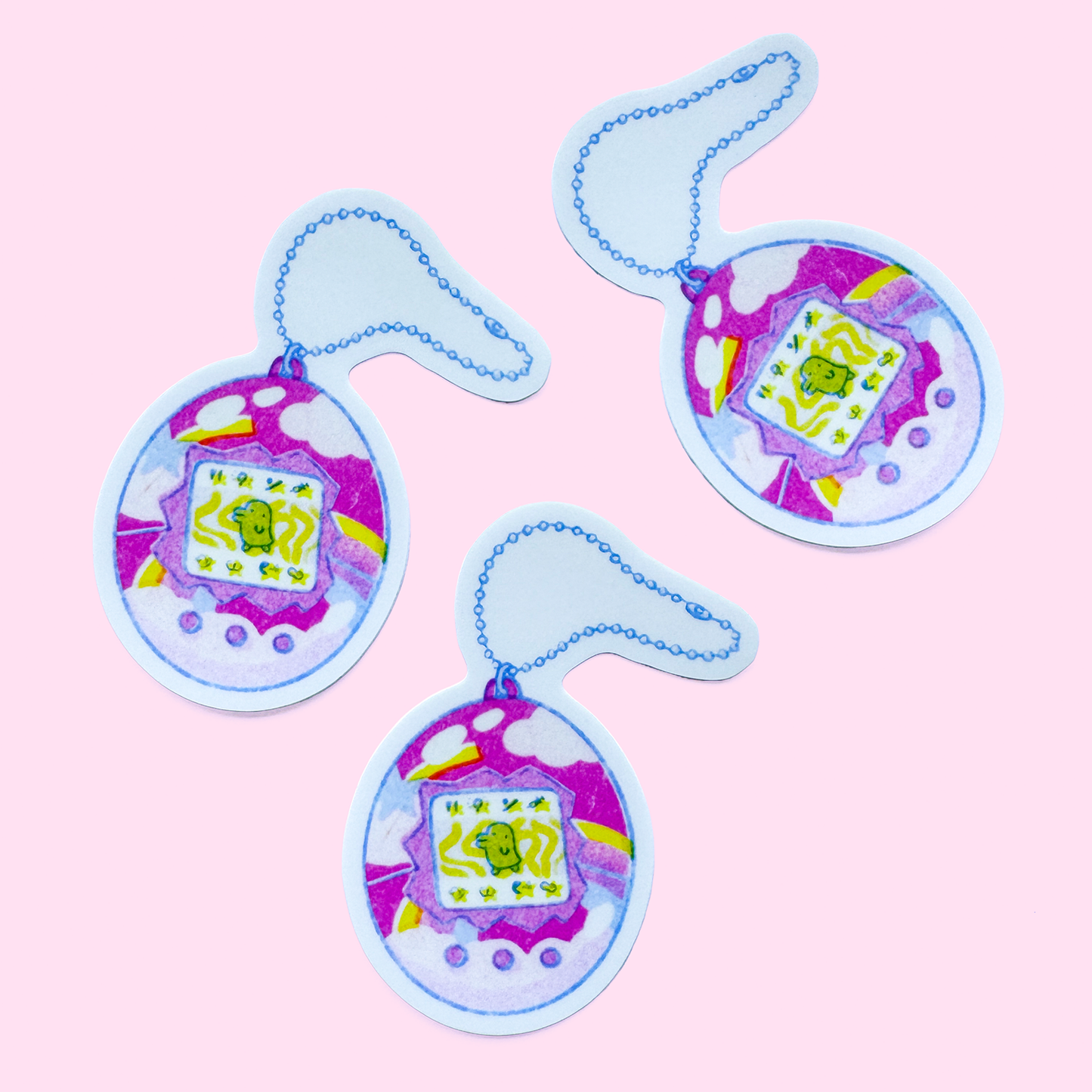 Tamagotchi Riso Vinyl Sticker
