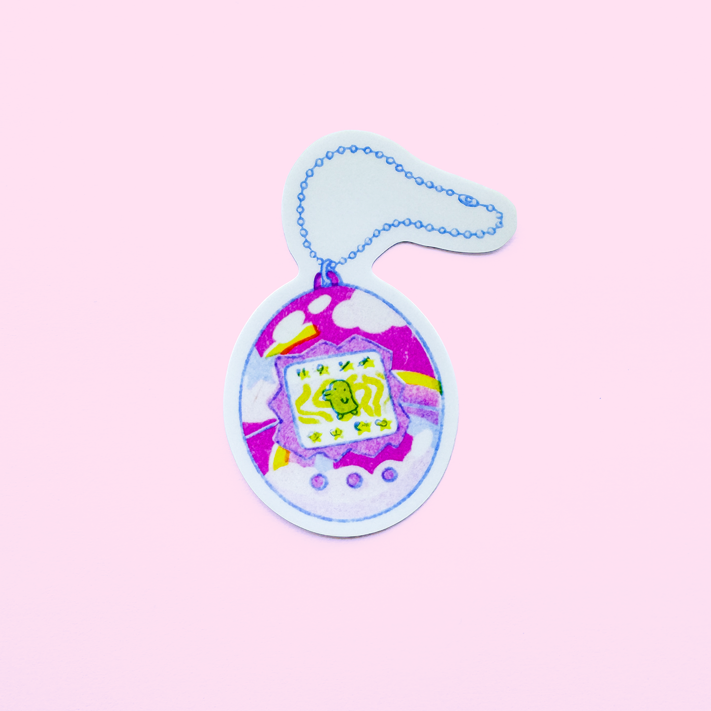 Tamagotchi Riso Vinyl Sticker