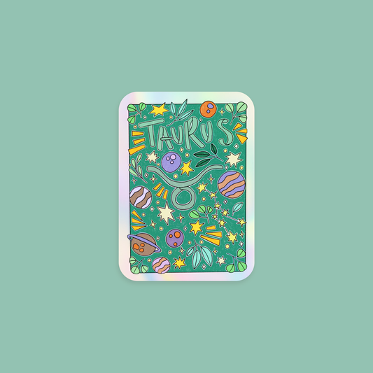 Taurus Holographic Horoscope Sticker