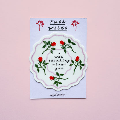 I was thinking about you - Vinyl sticker