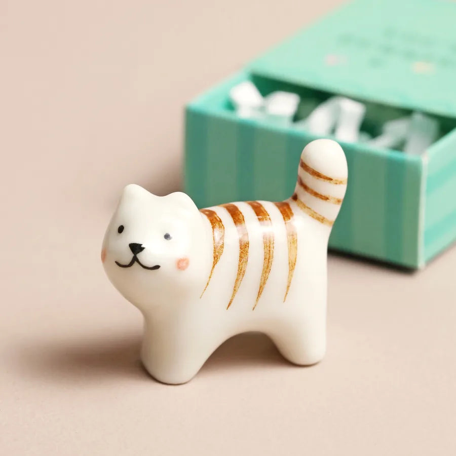 Cat- Tiny Matchbox Ceramic Token