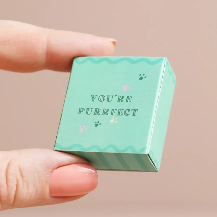 Cat- Tiny Matchbox Ceramic Token
