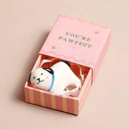Dog - Tiny Matchbox Ceramic Token