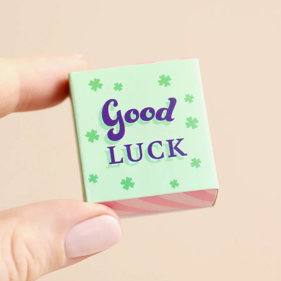 Lucky Clover - Tiny Matchbox Ceramic Token
