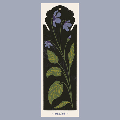 February Birth Flower - Violet Bookmark