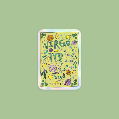 Virgo Holographic Horoscope Sticker