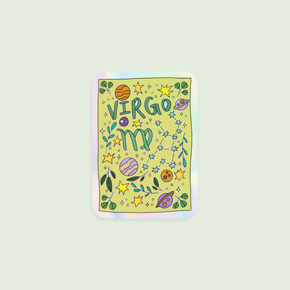 Virgo Holographic Horoscope Sticker