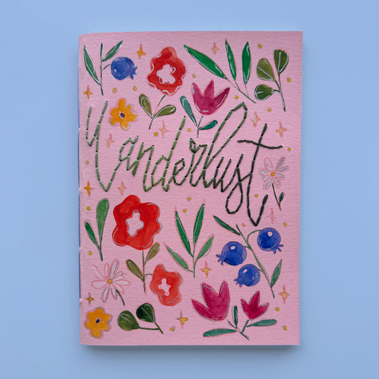 Wanderlust handmade notebook