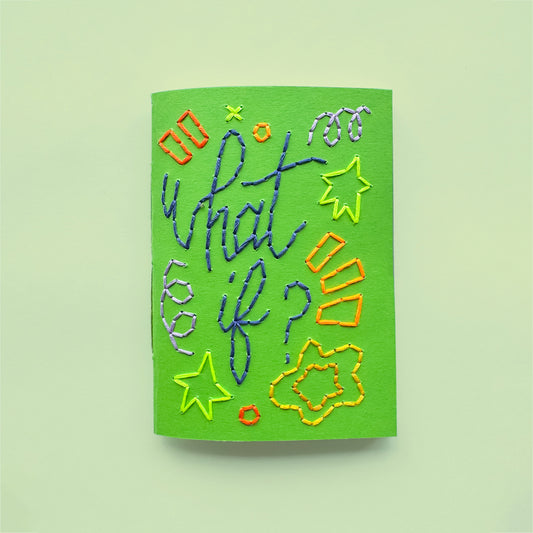 What If embroidery notebook