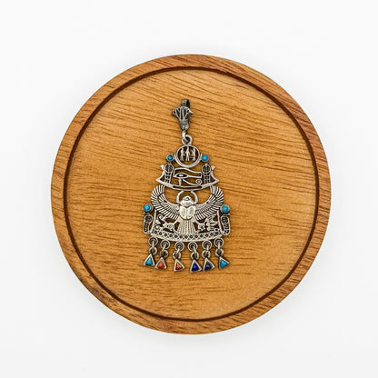 Winged Scarab pendant with stones
